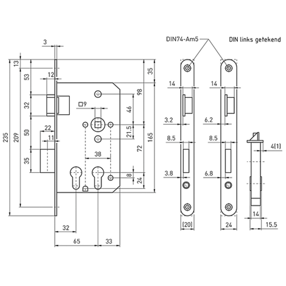1015/16 Dubbel cilindergat detail 2