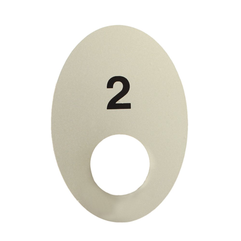 Number sticker oval